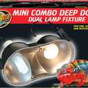 Zoo Med Combo Mini Deep Dome Clamp Lamp Fixture 2 x 5-1/2 Inch Deep Domes