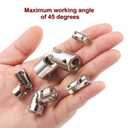 5 x MECCANIXITY 2Pcs 8mm to 10mm ID Steering Universal Joint Shaft Coupling,L35XD16 Metal 45°Degree Rotatable Joints Coupler with Screws Wrench Set for Model Car Ship Drive Shaft Motor Connection
