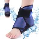 Hilph Ankle Heel Ice Pack Wrap for Swelling & Achilles Tendonitis, Reusable Foot Gel Ice Pack Wrap Hot Cold Compression Therapy for Sprained Ankle & Plantar Fasciitis Pain Relief (Blue, 1 Pack)
