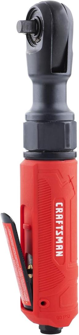 CRAFTSMAN 3/8-in Air Ratchet Wrench, Maximum Torque 50 ft-lbs, Insulated Handle, Easy Access Switch, 4.4 SCFM at 90 PSI