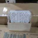 Juvale Wooden Coasters Set of 6-3.8 in, White, Square, Farmhouse Style - Coaster Holder for Coffee Table & Bar Decor - Kitchen & Living Room Decor