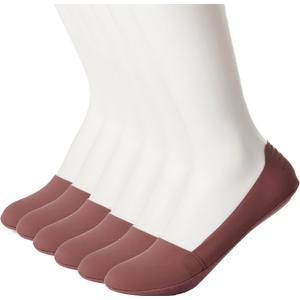 Women's No Show Socks 6/8 Pairs, Low Cut Liner Thin Ice Silk Non Slip Hidden Invisible Socks Cool And Breathable (6 Dark pink)