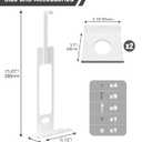 Upgraded Adjustable Console Holder Wall Mount for PS5: Black Gaming Stand for PlayStation 5/PS5 Slim/Pro Digital Disc Edition With 2 Controller Kits White