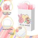 Sweetude 24 Pcs Social Worker Appreciation Gift Bags with Tissue Paper, Social Worker Month Paper Bags Bulk with Handle for Women Men Volunteer Retirement Coworker Party Decor