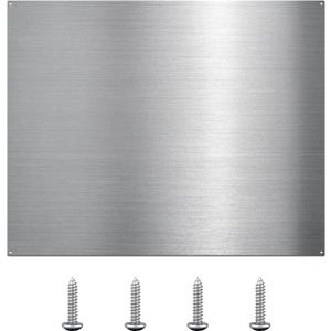 24" x 30" Stainless Steel Backsplash for Stove - Ultra Flat Metal Splatter Guard for Kitchen Wall, Stove Backsplash Panel with 4 Pre-Drilled Holes, Easy Install