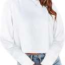 Tankaneo Womens Long Sleeve Crop Tops Loose Fit Fall Cropped Tshirt 2026 Crew Neck Casual Shirts (Medium, 01-white)