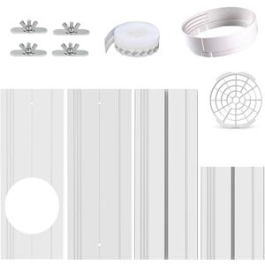 Portable Air conditioner Window Seal Kit, AC Window Seal Suitable for 5.9 AC Exhaust Hose, Adjustable Vertical/Horizontal Sliding Window Vent Seal Plates for A/C Unit Window Vent Kit