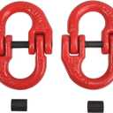 1/2" Grade 80 Alloy Steel Hammerlock Coupling Link, Tow Hitch Hammer Lock Safety Trailer Chain Adapter Connector Link for Heavy Super Duty Truck Chain Hitch, 12000 Lbs Work Load Limit - Red