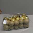 24ct Mini Christmas Balls Ornaments for Xmas Christmas Tree - Small Shatterproof Decor Hanging Ball for Holiday Wedding Party Decoration 1.18 Inch/30mm, Gold