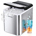 EUHOMY Nugget Ice Makers Countertop, Ready in 8 Mins, 35lbs/24H, Self-Cleaning, Portable Ice Maker Machine with Ice Scoop & Basket, Sonic Ice Maker with Chewable Pellet Ice for Home/Party/RV/Camping