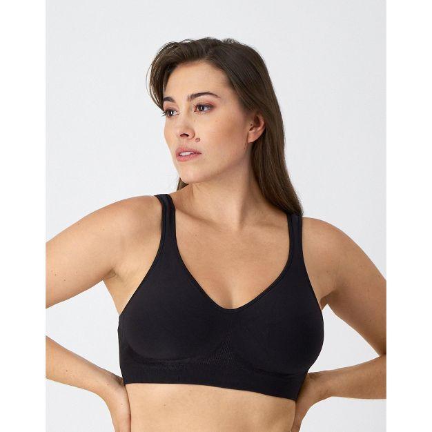 Comfort Revolution ComfortFlex Fit Seamless 2-Ply Wireless Bra, Size L