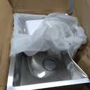 SHACO 25x18 Inch Drop In Kitchen Sink, 25 Inch Stainless Steel Bar RV Laundry Utility Outdoor Sink, Brushed Nickel 16 Gauge Single Bowl Deep Small Kitchen Sink