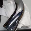 Exhaust Tip, 4 Inch Diesel Exhaust Tip Elbow Tip with a Clamp, 4" inlet 6" Outlet Chrome Exhaust Tip for Pickups, Trucks and Cars