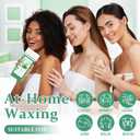 Roll on Wax Cartridge, 4 Hair Removal Aloe Vera Ｗax Cartridge with 10 Pack Cleaning Oil Wipes, Depilatory Wax Roller Refill for Women Sensitive Skin