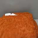 Sunshine Nicole Velvet Jacquard Comforter Set, Velvet Jacquard Face and Brushed Solid Microfiber Reverse, with Light Weight Soft Poly Fill, 3 Pieces Terracotta, Queen