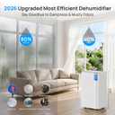 Uthfy 3000 Sq. Ft Dehumidifier for Basement with WiFi, Max 38 Pints Dehumidifier for Home with Drain Hose, 24H On/Off Timer, 3 Color Ambient Light, Child Lock, Auto Deforest, Quiet for Bedroom, Bathroom