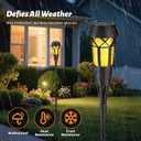 Flickering Flames Torch Light Solar Garden Lights Waterproof Landscape Lighting - 2 Pack