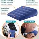 Circa Air Inflatable Wedge Pillow for Traveling Travel Wedge Pillow for Sleeping. Extra Wide 27" Portable Bed Wedge Pillows for Sleep Apnea, Acid Reflux, Leg, Back and Knee Support, Blow up Wedge