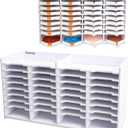 SANFURNEY 32 Slots Diamond Art Trays Tower Organizer, Large Diamond Painting Tray with Drill Pen Holder, Plates Storage Rack, Accessories Tools Kits, Gift for Adults DIY Craft Arts