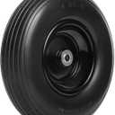 Taifa 13 Inch 1 Pack Solid Flat Free Replacement Tires and Wheels 4.00-6 with 5/8'' Axle Bore Hole, Air Less Wheel for Wheelbarrow/Wagon/Hand Truck/Trolley/Garden Scooter etc.