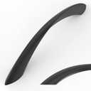 Amerdeco 10 Pack Matte Black 5 Inch(128mm) Hole Centers Kitchen Arch Twisted Cabinet Pulls Cabinet Hardware Kitchen Handles for Cabinets Cupboard Handles Drawer Pulls ZH0048