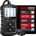 OBD2 Scanner Car Code Reader Support Voltage Test Plug and Play Fixd Car CAN Diagnostic Scan Tool Read and Clear Engine Error Codes for All OBDII Protocol Vehicles Since 1996Black