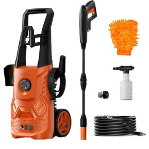 Pressure Washer, 4200PSI 2.6 GPM Power Washer with Foam Cannon 23FT Hose PATOOLIO Electric High Pressure Washer for Fences, Patios, Decks, Patios and Cars Powerwasher