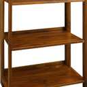 Casual Home Stratford 3-Shelf Folding Bookcase-Warm Brown
