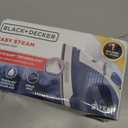 BLACK+DECKER Easy Steam Compact Iron for Clothes, Automatic Shutoff, Nonstick Plate, Light Weight, 1200 Watts