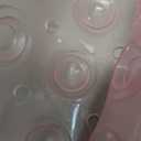 TEESHLY Bath Tub and Shower Mats, Non-Slip 39 x 16 Inch Extra Long Bathtub Mat, Machine Washable BathMat with Drain Holes, Suction Cups for Bathroom (Opaque Pink)