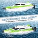 RC Boat-Remote Control Boat for Adults-High Speed 35+ KPH for Pool-Toys for Ages 8-13 (Green), 18 inches x 4 inches x 5 inches