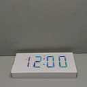 Alampan 12" Large Digital Wall Clock with Remote Control, USB Powered, Corded RGB LED Clock with Full Screen Display, Big Numbers, for Classroom, Living Room, Elderly, Wall Mounted, DST, KSJ-01, Black