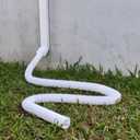 16.5ft Long Gutter Downspout Extensions, Downspout Extender Drainage Pipe for 2"3" and 3"4" Downspout, Outside Diameter 3.1 Inches, Pipe Stretched Length 16.5ft (White-1 pack)