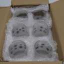 Maxcheck 6 Pcs Snowflake Winter Wine Glass Set 18 oz Winter Stemless Glasses with Silver Snow Designs for Christmas Party Wedding Present Holiday Party Gift(Snowflake)