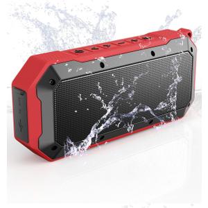 Bluetooth Jobsite Speaker with Magnet and Hook, 30H Working Time IPX6 Waterproof Speaker Plays Audio and Answers Calls Hands Free