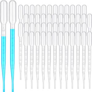Kingdder 1000 Pcs Plastic Transfer Pipettes Disposable Graduated Pipettes for Scientific Experiment, Essential Oils, Make up Tool (3 ml)