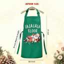 Tipsy Santa Christmas Apron for Men & Women with Pockets, Funny Chef Costume Apron for Cooking, Baking, Kitchen Gift for Husband & Wife (Green, 1 Pack)