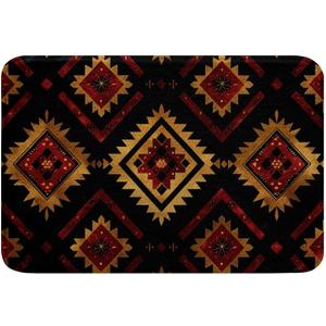 Feelyou Western Boho Decor Bath Mats for Bathroom 20"x32" Exotic Nordic Style Bohemian Rugs Ultra Soft Tribe Bath Rugs for Shower Tub Bohemian Bathroom Accossories Tribal
