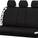 Flying Banner Neoprene Rear Bench car seat Covers car seat Protectors Split 40/60 60/40 (Cow Print & Black, Neoprene)
