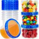 10 Pack 17oz Reusable Freezer Storage Containers with Twist Top Lids Airtight, Clear Plastic Food Storage Meal Prep Containers for Leftover Lunch Fruit Salad Snack, Small Soup Container Microwave Safe