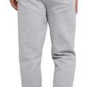 Hanes Men's Joggers, EcoSmart Fleece Sweatpants for Men, Men's Lounge Pants, 30.5" (Gray, L)