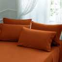 Aormenzy Microfiber Pillow Cases - King Size Set of 4-1800 Thread Count Ultra Soft Rust Pillowcases - Wrinkle Resistant Pillow Covers with Envelope Closure - 20" x 40"
