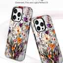 Jusy Compatible with MagSafe Flower Case for iPhone 11, Aesthetic Stained Glass Floral Magnetic Phone Case, Soft TPU and Hard PC Protective Cover for Women Girls (Shiny) - Bouquet