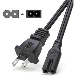 BICMICE 12Ft Extra Long 2 Prong Polarized Power Cord for Vizio-LED-TV Smart-HDTV E-M-Series Sound Bar 2 Slot Adapter-AC-Wall-Cable:IEC-60320 IEC320 C7 to NEMA 1-15P for Sharp Philips LED TV PS1 PS2