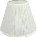 Aspen Creative 59126A Transitional Empire Shape Uno Construction Lamp Shade in Pleated Cotton White, 6" Top x 12" Bottom x 9" Slant Height