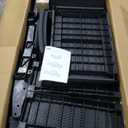 Keter Corfu 4 Piece Set All Weather Outdoor Patio Garden Furniture with Cushions, Charcoal