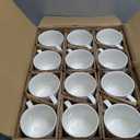 BTaT- Porcelain Stackable Coffee Mugs, 12 Pack, 12 oz, White, Ceramic Coffee Cups, Dishwasher and Microwave Safe