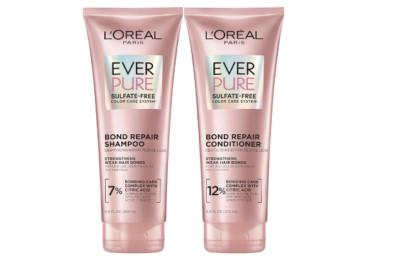L'Oreal Paris EverPure Sulfate-Free Vegan Hair Care Kit - Shampoo and Conditioner to Strengthen and Repair Hair Bonds (6.8 Fl Oz (Pack of 2))