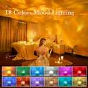 Ambient Lighting Mood Lighting,18 Colors Aurora Light Projector for Bedroom,Dimmable Northern Lights Projector&Night Light Projector with Remote,Aesthetic Room Decor Gifts for Teen Girls Birthday Gift