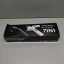 Leebein Electric Spin Scrubber, Cordless Cleaning Brush for Bathroom Shower Tub, IPX7 Waterproof Power Scrubber with 7 Brush Heads, Extendable Long Handle and 2 Speeds Scrubber for Bathtub Floor (Black)